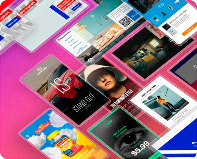 Array of screens and sizes