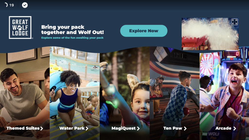 Great Wolf Lodge ad experience