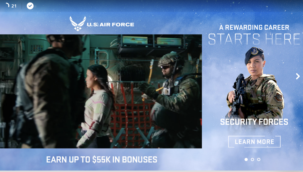 U.S. Air Force ad experience